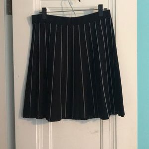 LOFT Black and White Striped Skirt